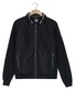 Baileys Sweat Cardigan Zip Honeycomb And Nylon Quilted Front Vest Navy