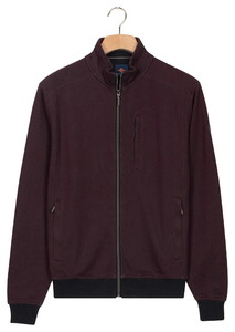 Baileys Sweat Cardigan Zip Two Color 2-Tone Jaqcuard Vest Deep Mauve
