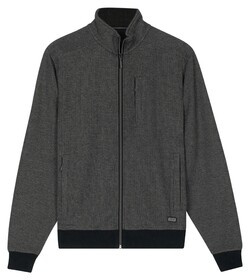 Baileys Sweat Cardigan Zip Two Color 2-Tone Jaqcuard Vest Kitt