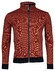 Baileys Sweat Cardigan Zip Two-Tone Jacquard Interlock Cardigan Burnt Ochre
