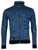 Baileys Sweat Cardigan Zip Two-Tone Jacquard Interlock Cardigan Navy