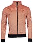 Baileys Sweat Cardigan Zip Two-Tone Oxford Doubleface Jacquard Interlock Burnt Ochre