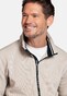 Baileys Sweat Cardigan Zip Two-Tone Oxford Doubleface Jacquard Interlock Vest Beige