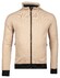 Baileys Sweat Cardigan Zip Two-Tone Oxford Doubleface Jacquard Interlock Vest Beige