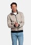 Baileys Sweat Cardigan Zip Two-Tone Oxford Doubleface Jacquard Interlock Vest Beige