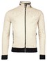 Baileys Sweat Cardigan Zip Two-Tone Oxford Doubleface Jacquard Interlock Vest Beige