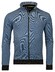 Baileys Sweat Cardigan Zip Two-Tone Oxford Doubleface Jacquard Interlock Vest Cobalt