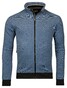Baileys Sweat Cardigan Zip Two-Tone Oxford Doubleface Jacquard Interlock Vest Cobalt
