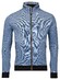 Baileys Sweat Cardigan Zip Two-Tone Oxford Doubleface Jacquard Interlock Vest Cobalt