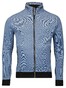 Baileys Sweat Cardigan Zip Two-Tone Oxford Doubleface Jacquard Interlock Vest Cobalt