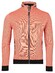 Baileys Sweat Cardigan Zip Two-Tone Oxford Doubleface Jacquard Interlock Vest Coral