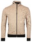 Baileys Sweat Cardigan Zip Two-Tone Oxford Doubleface Jacquard Interlock Vest Deep Sand