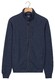 Baileys Sweat Cardigan Zip Uni Color Hi-Low Structure Interlock Vest Dark Denim Blue