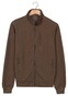 Baileys Sweat Cardigan Zip Uni Color Hi-Low Structure Interlock Vest Mushroom