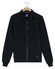 Baileys Sweat Cardigan Zip Uni Color Hi-Low Structure Interlock Vest Navy