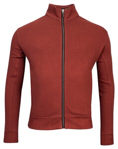Baileys Sweat Cardigan Zip Waffle Interlock Stone Red