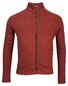 Baileys Sweat Cardigan Zip Waffle Interlock Vest Stone Red