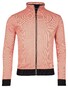 Baileys Sweat Cardigan Zip Yarn Dyed Jacquard Doubleface Interlock Coral