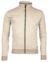 Baileys Sweat Cardigan Zip Yarn Dyed Jacquard Doubleface Interlock Vest Cashew