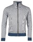 Baileys Sweat Cardigan Zip Yarn Dyed Jacquard Doubleface Interlock Vest Deep Denim Blue
