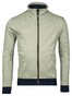 Baileys Sweat Cardigan Zip Yarn Dyed Jacquard Doubleface Interlock Vest Pastel Groen