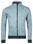 Baileys Sweat Cardigan Zip Yarn Dyed Jacquard Doubleface Interlock Vest Steel Blue