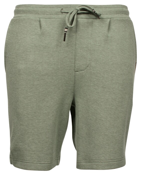 Baileys Sweat Drawstring Two-Tone Oxford Doubleface Jacquard Interlock Bermuda Olijf Groen