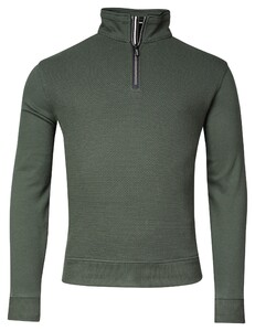 Baileys Sweat Front Two-Tone Honeycomb Doubleface Interlock Pullover Dark Green