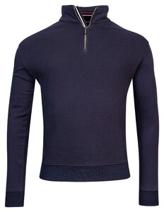 Baileys Sweat Front Two-Tone Honeycomb Doubleface Interlock Pullover Navy