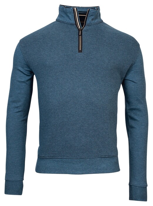 Baileys Sweat Front Two-Tone Honeycomb Doubleface Interlock Trui Raf Blue