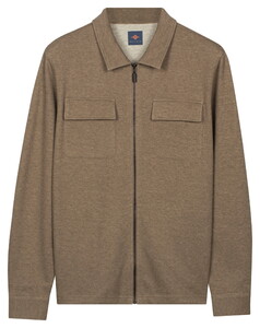 Baileys Sweat Full Zip Chest Pockets Vest Taupe