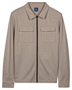 Baileys Sweat Full Zip Double Chest Pocket Two-Tone Vest Taupe