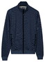 Baileys Sweat Full Zip Fine Two-Tone Vest Dark Blue