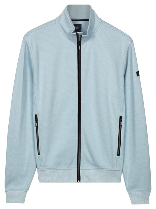 Baileys Sweat Full Zip Fine Two-Tone Vest Sky Blue