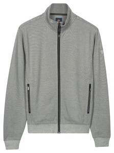 Baileys Sweat Full Zip Fine Two-Tone Vest Stone Grey
