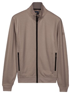 Baileys Sweat Full Zip Fine Two-Tone Vest Taupe