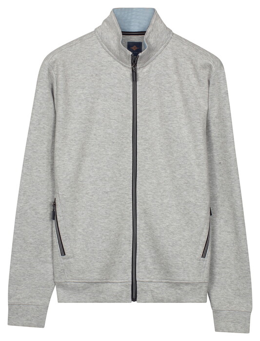 Baileys Sweat Full Zip Subtle Faux-Uni Vest Soft Grey