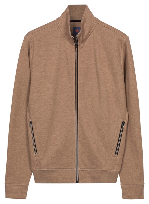 Baileys Sweat Full Zip Subtle Faux-Uni Vest Taupe