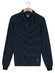 Baileys Sweat Half Zip Hi-Low Structure Uni Color Trui Dark Denim Blue