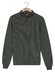 Baileys Sweat Half Zip Hi-Low Structure Uni Color Trui Dark Forest