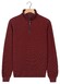 Baileys Sweat Half Zip Hi-Low Structure Uni Color Trui Deep Mauve