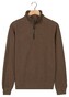 Baileys Sweat Half Zip Hi-Low Structure Uni Color Trui Mushroom