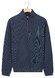 Baileys Sweat Half Zip Jacquard Fabric Fine Allover Texture Trui Dark Denim Blue