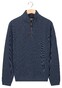 Baileys Sweat Half Zip Jacquard Fabric Fine Allover Texture Trui Dark Denim Blue