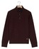Baileys Sweat Half Zip Jacquard Fabric Fine Allover Texture Trui Dark Mauve