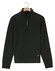 Baileys Sweat Half Zip Jacquard Fabric Fine Allover Texture Trui Donker Groen
