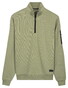 Baileys Sweat Half Zip Oxford Doubleface Interlock Trui Misty Green