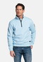 Baileys Sweat Half Zip Oxford Doubleface Interlock Trui Sky Blue