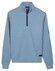 Baileys Sweat Half Zip Oxford Doubleface Interlock Trui Sky Blue