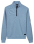 Baileys Sweat Half Zip Oxford Doubleface Interlock Trui Sky Blue
